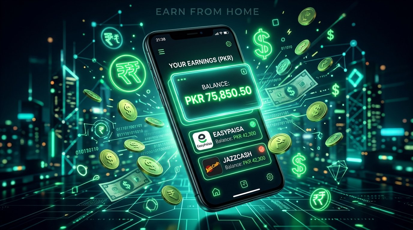 PakEarn Mobile Earning 3D Banner